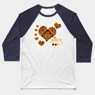 Love Flower Geometric Red Colorful #6 Baseball T-Shirt